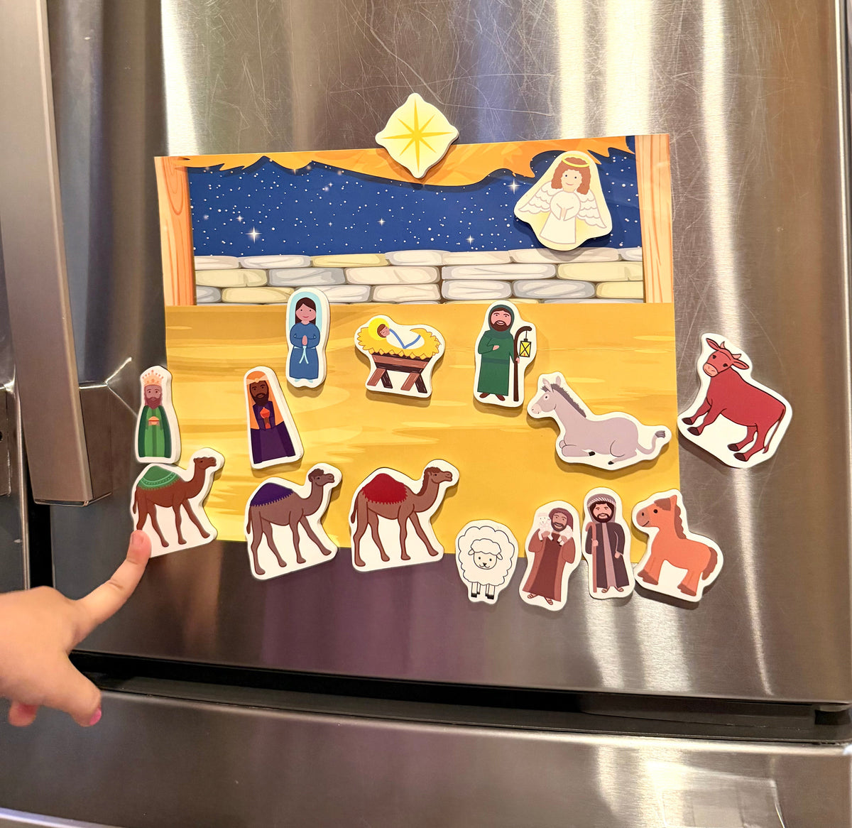 Saintly Heart Nativity Magnet Set