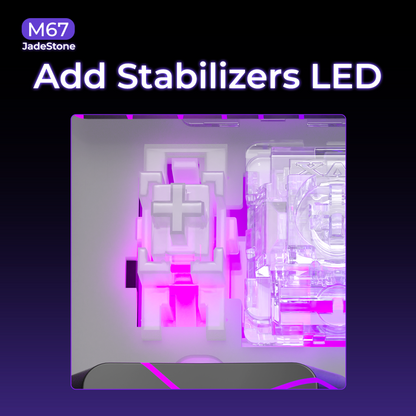 XVX M67 JadeStone Interstellar Black Tri-Mode RGB Mechanical Keyboard