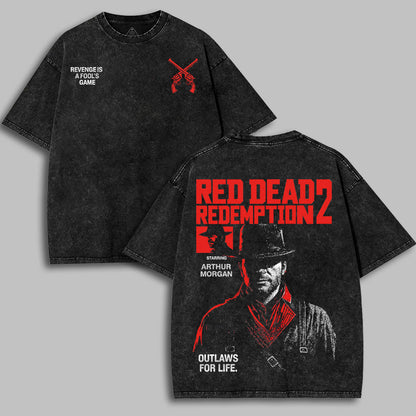 Red Dead Redemption II Classic – Washed Tee Cotton Menswear Top  | SEP 81