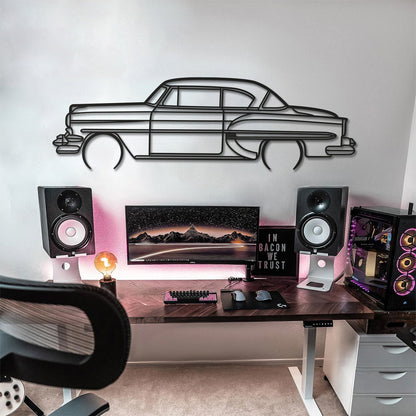 1954 Bel Air Detailed Metal Car Wall Art - MT0031