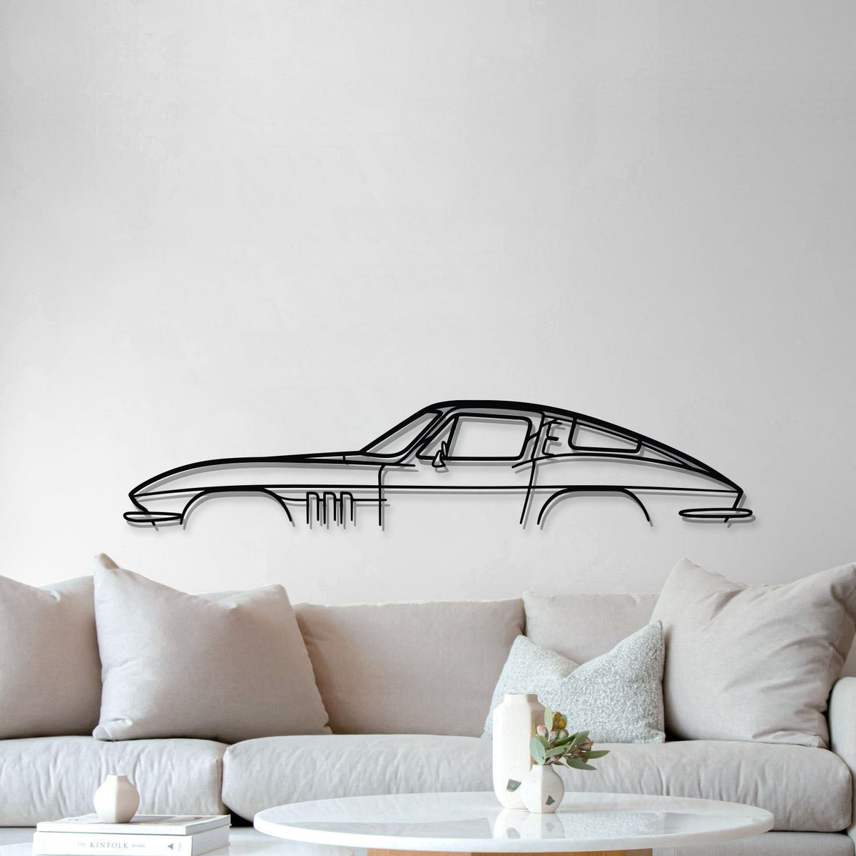 Corvette C2 Metal Car Wall Art - MT0914