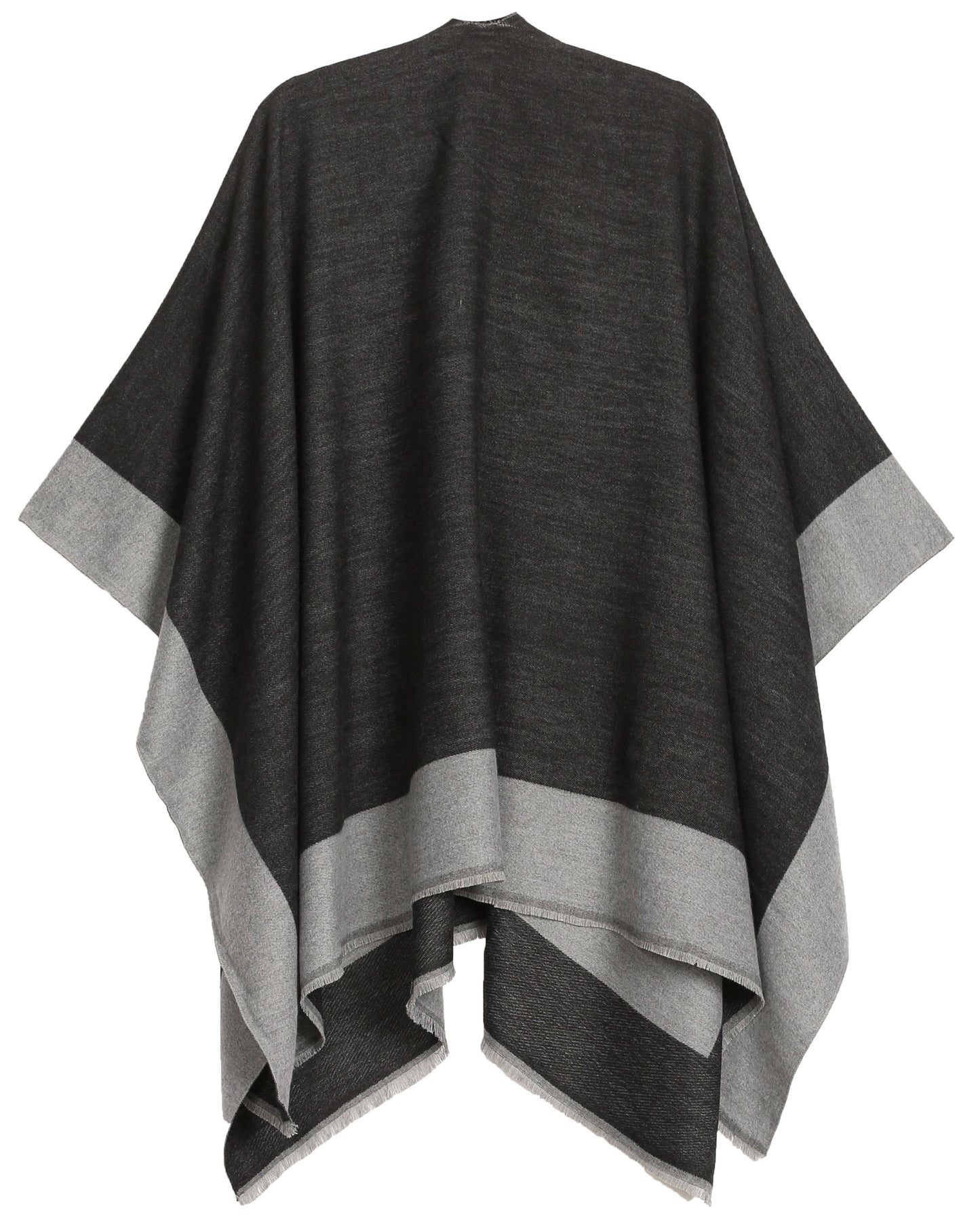 Sakkas Nila Women's Reversible Open Front Large Poncho Shawl Wrap Scarf Cape Ruana