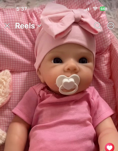 Phoebe 18in Full Premium No Seam lines Silicone Baby Girl open mouth no hair approx 7lbs EXTRA SOFT. Approx 10-15 Day tat