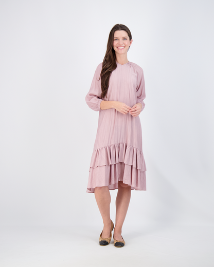Layered Dress With String Bow