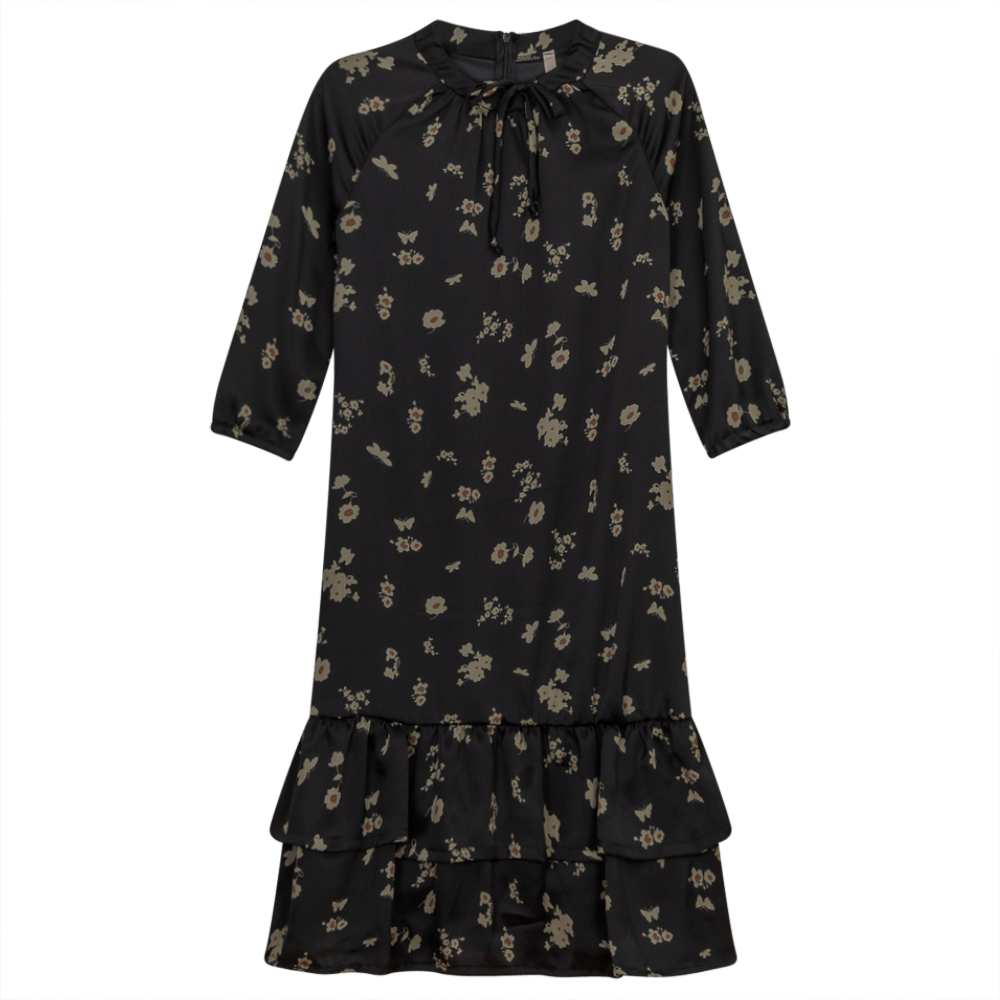 Layered Dress With String Bow