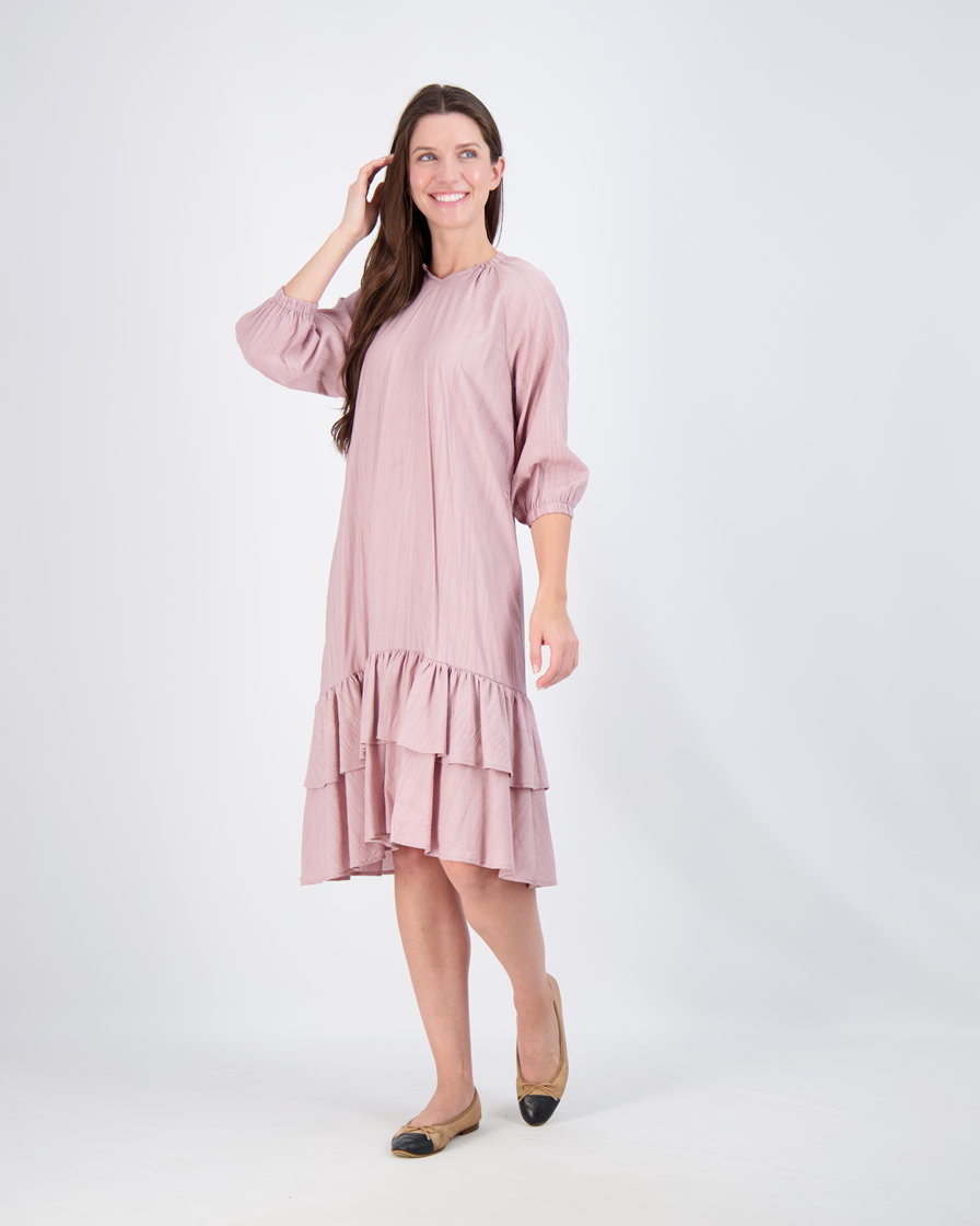 Layered Dress With String Bow