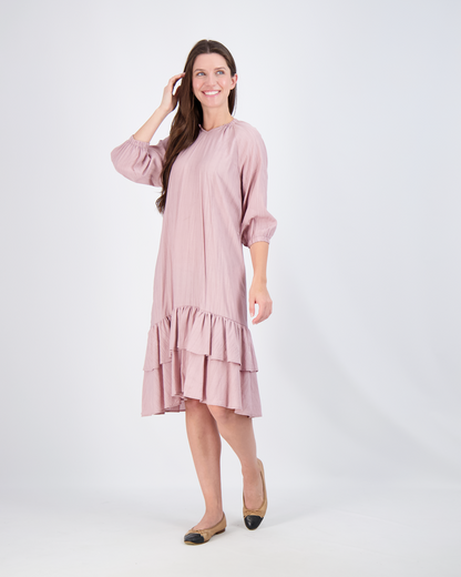 Layered Dress With String Bow