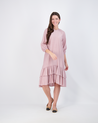 Layered Dress With String Bow