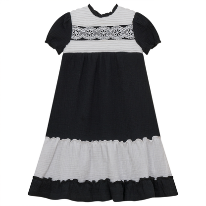 Dress with Contrast Rib