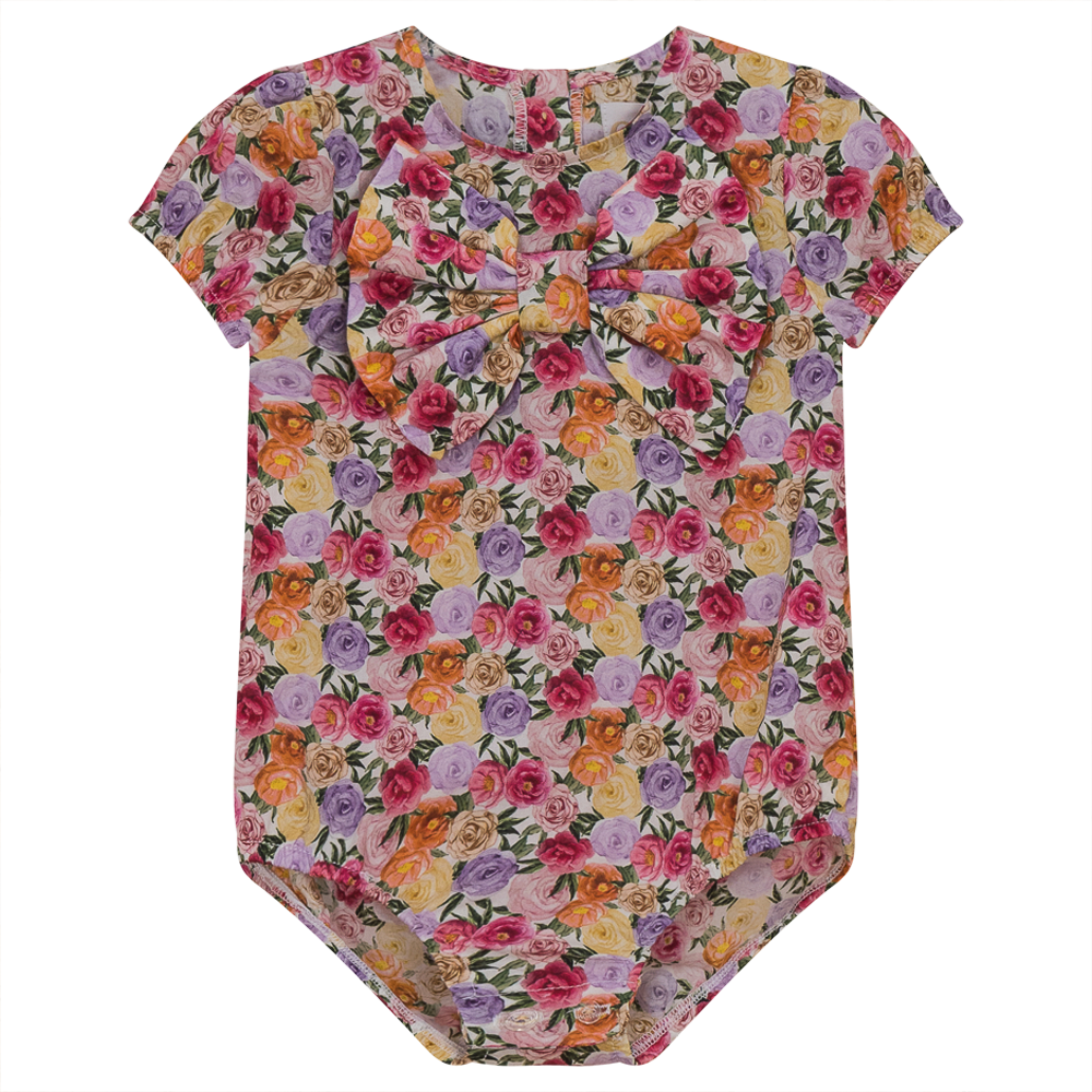 Floral Onesie With Bow