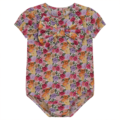 Floral Onesie With Bow