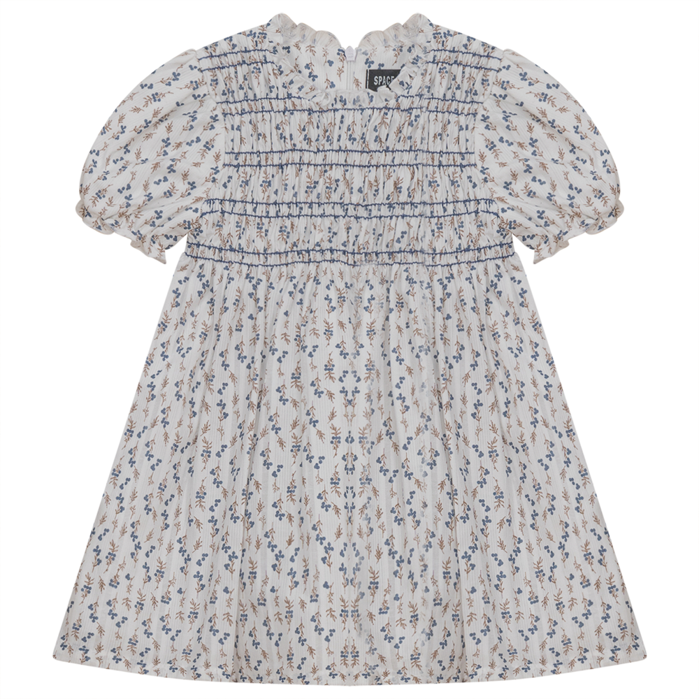 Floral Print Smocking Dress