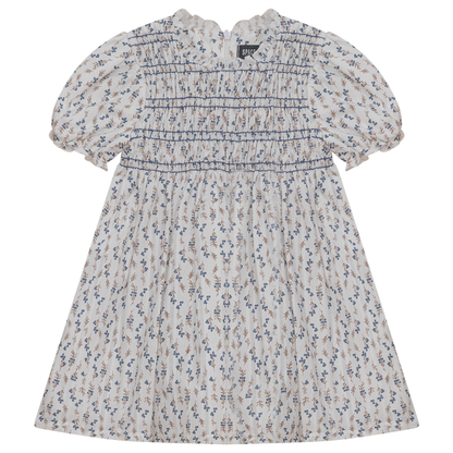 Floral Print Smocking Dress