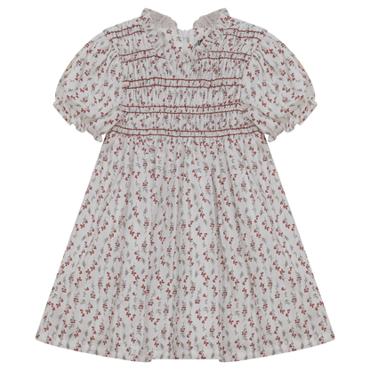 Floral Print Smocking Dress