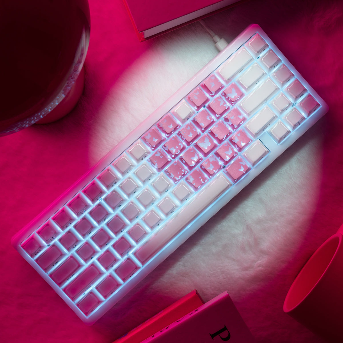 XVX IMD FlutterBloom Heart Layout 21-Key Artisan Keycap Set