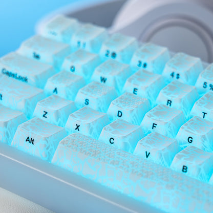 XVX IMD Ice Crack Pattern Shine-Through OEM Profile Keycap Set