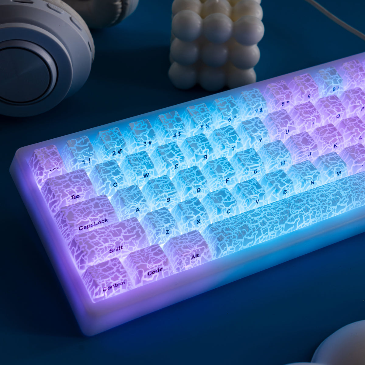 XVX IMD Ice Crack Pattern Shine-Through OEM Profile Keycap Set