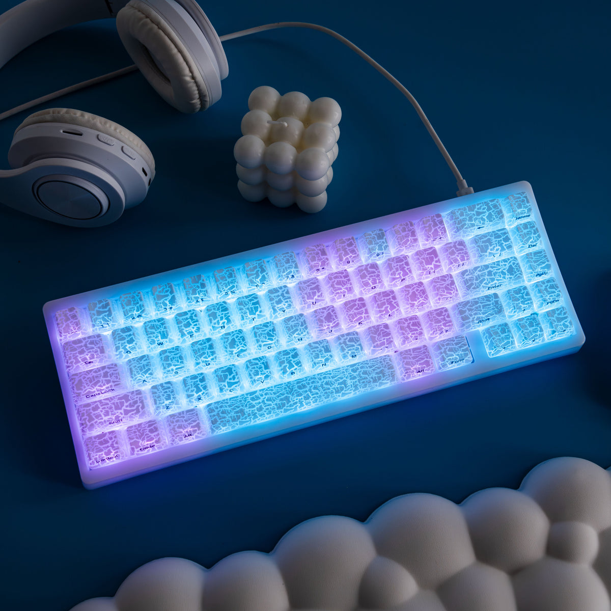 XVX IMD Ice Crack Pattern Shine-Through OEM Profile Keycap Set