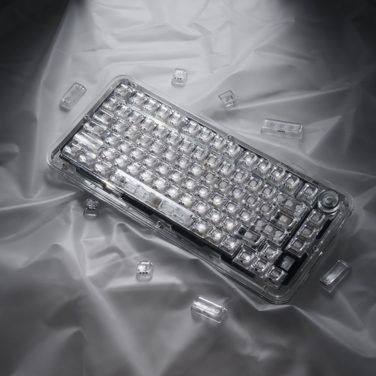 XVX Arctic Transparent SA Profile Double-Shot 128-Key PC Keycap Set