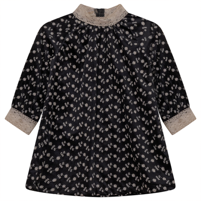 Embroidered Velvet Dress