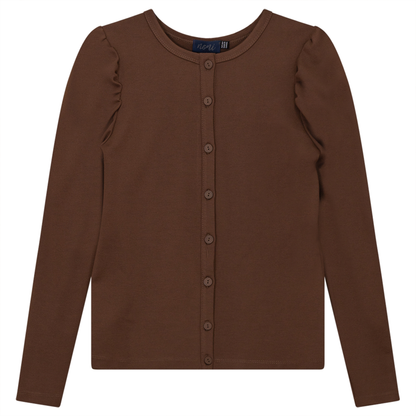 Ponte Top With Puff Shoulders