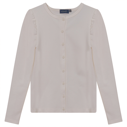 Ponte Top With Puff Shoulders