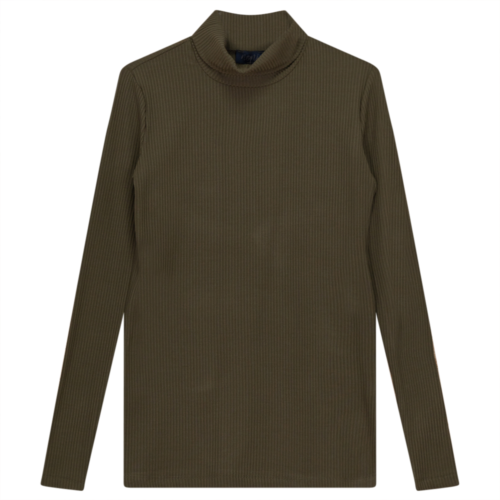 Ribbed Mock Neck Top