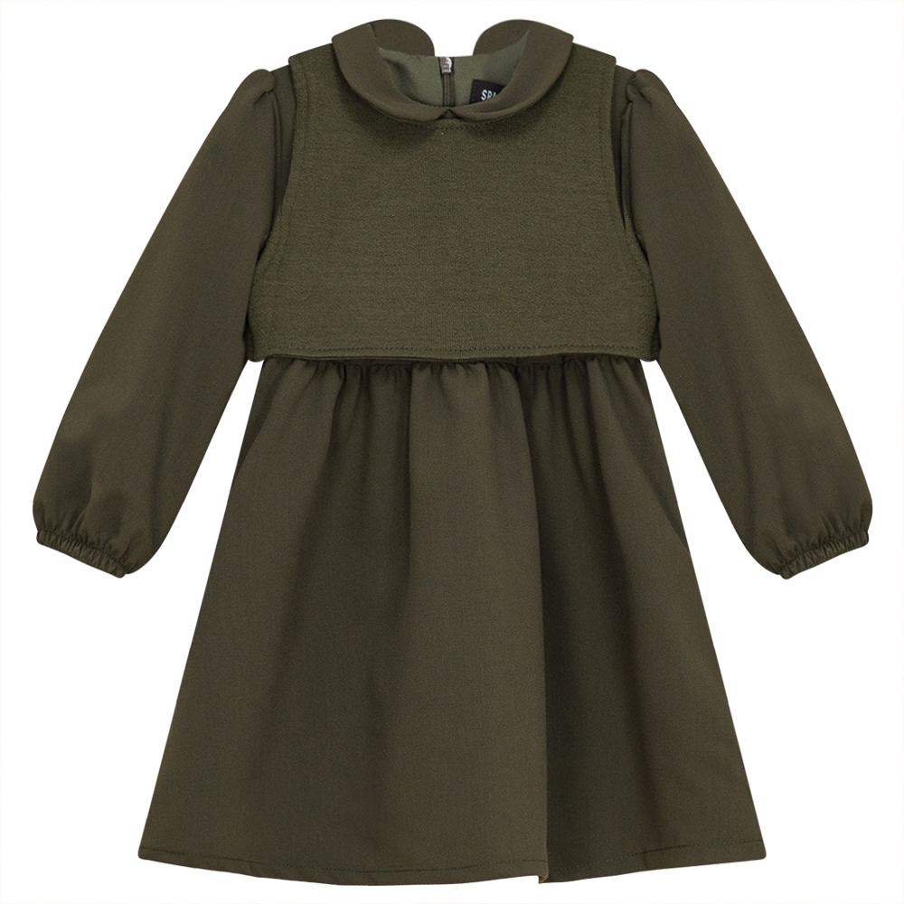 Dress with Knit Vest