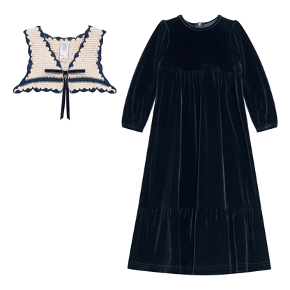 Dress with Contrast Vest