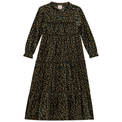 Printed Tiered Ruffled Dress