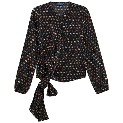 Woven Wrap Blouse
