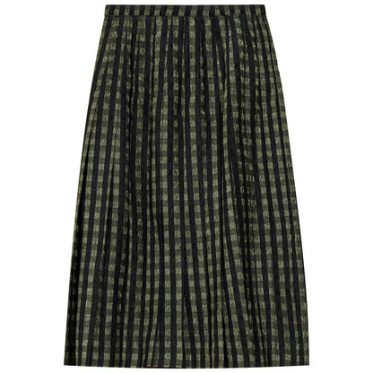 Checkered Pleated Skirt