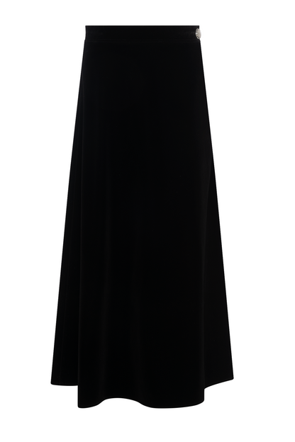 Side Button Paneled Skirt