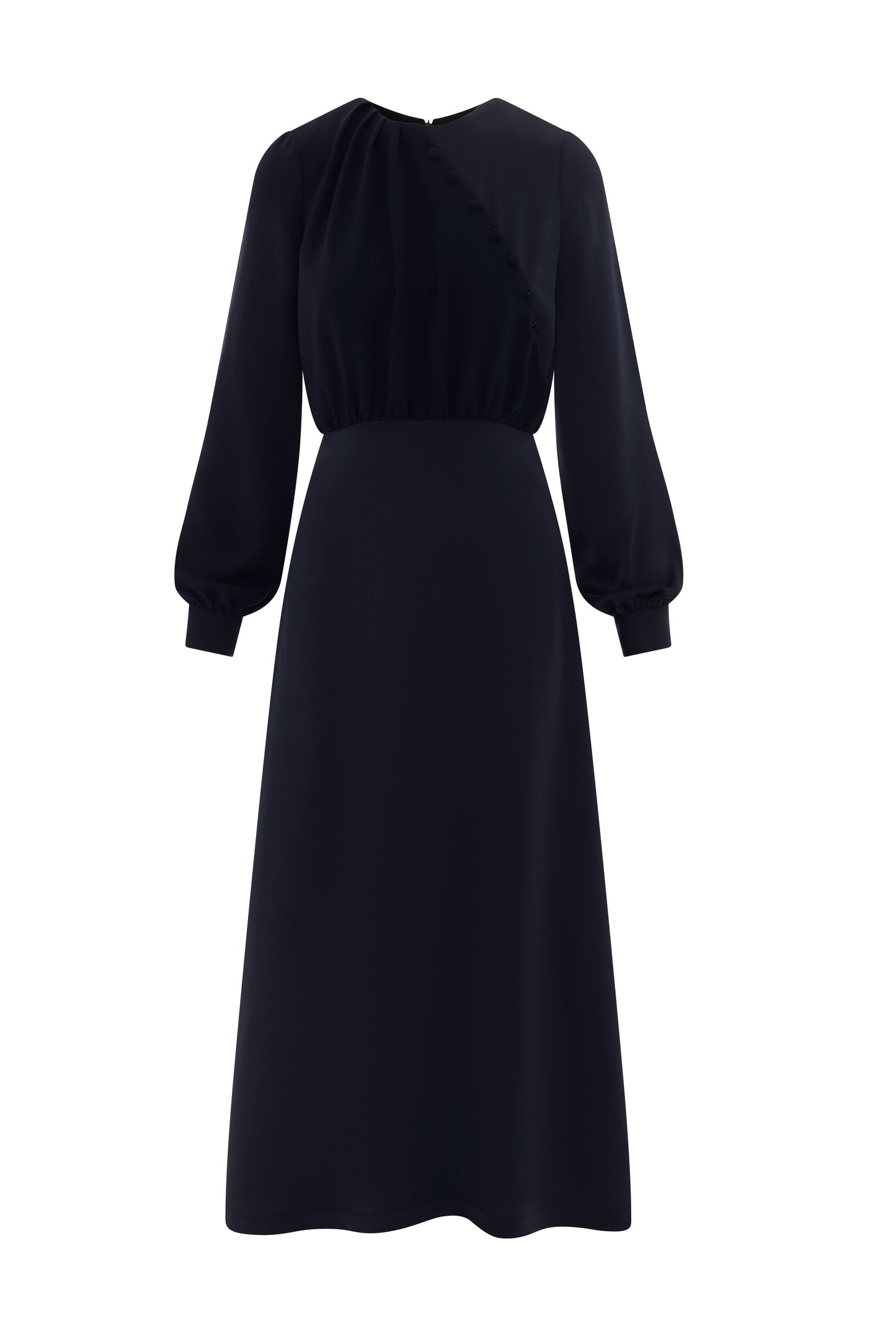Crepe Button Dress