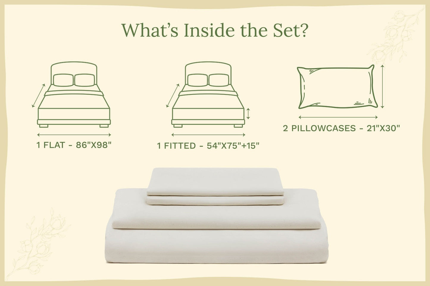 Organic Sateen Bed Sheets Set