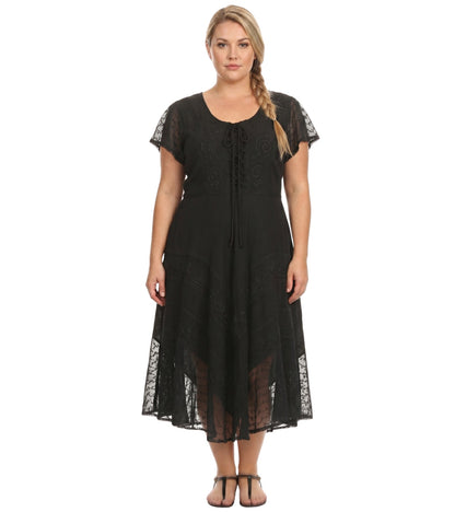Sakkas Marigold Embroidered Fairy Dress
