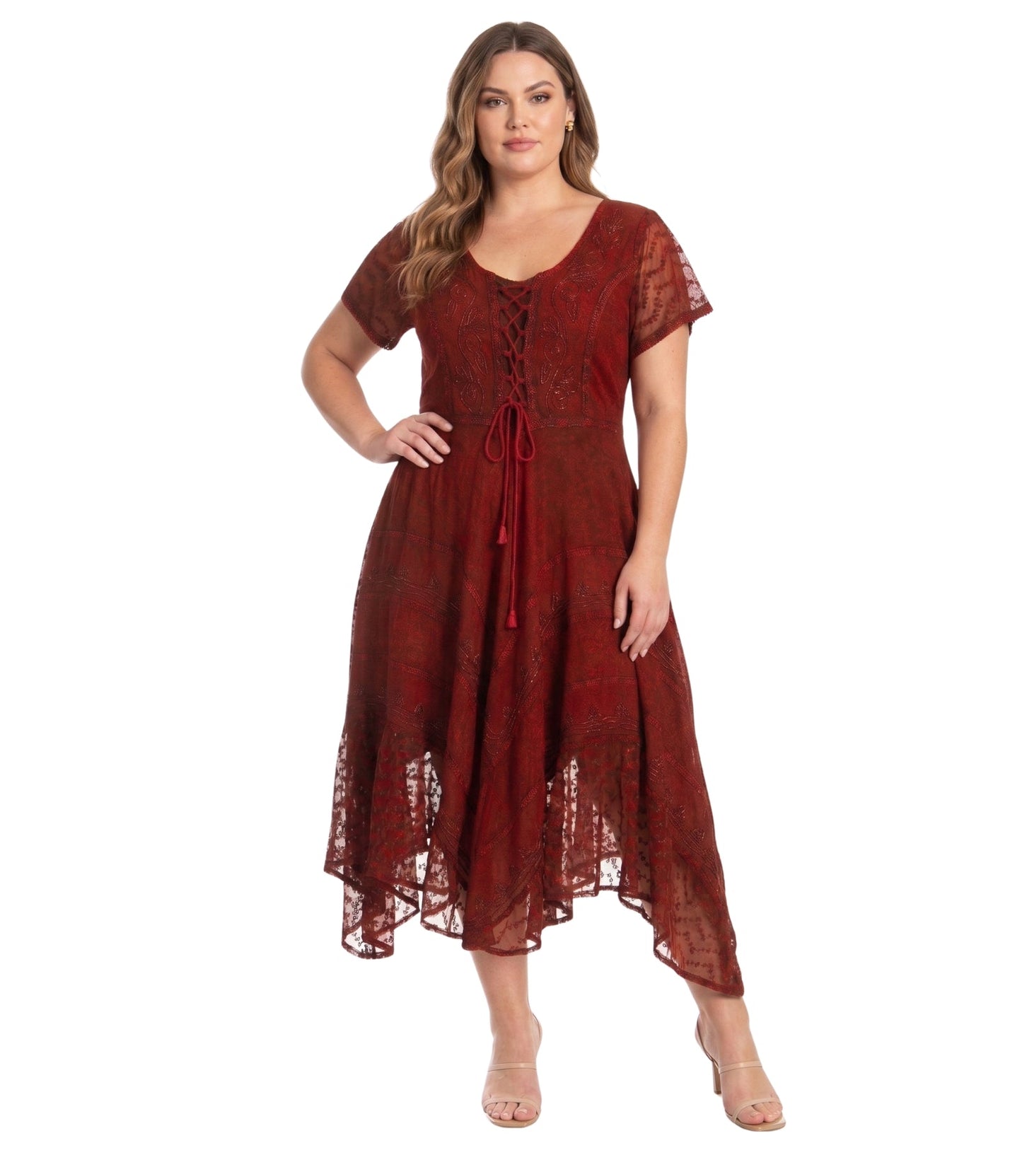 Sakkas Marigold Embroidered Fairy Dress