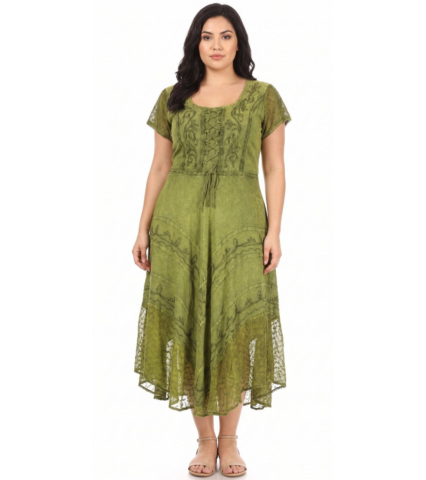 Sakkas Marigold Embroidered Fairy Dress
