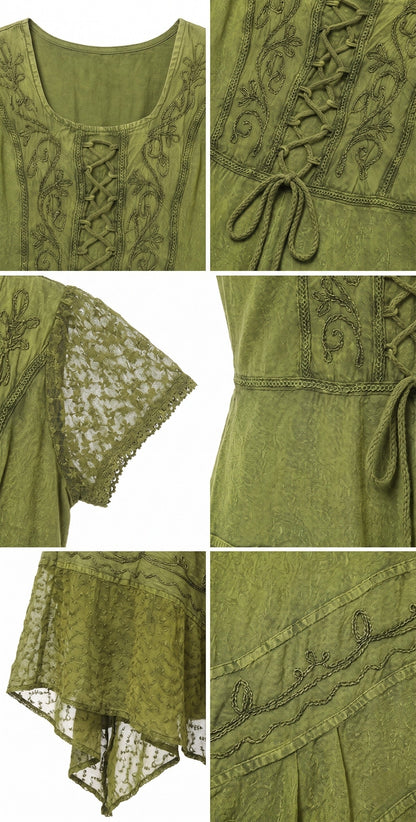 Sakkas Marigold Embroidered Fairy Dress