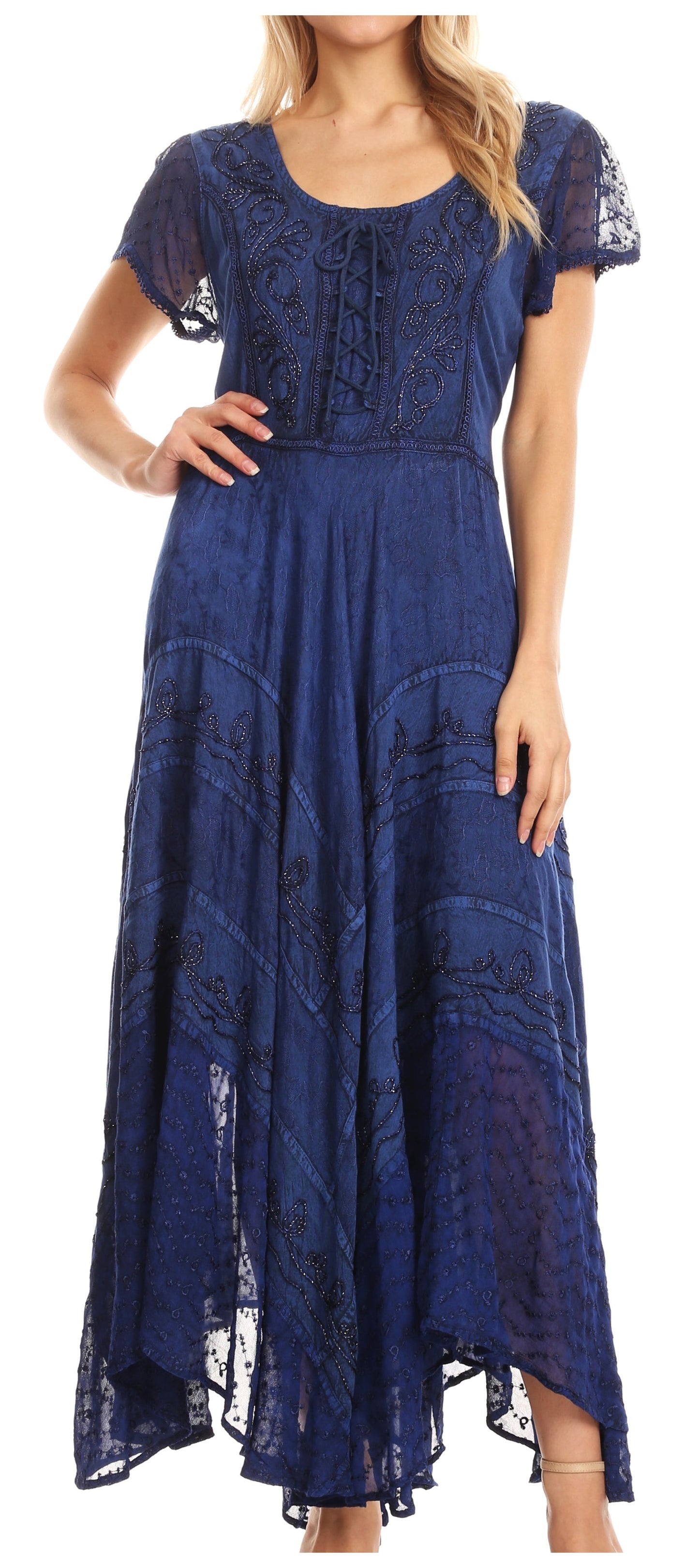 Sakkas Marigold Embroidered Fairy Dress