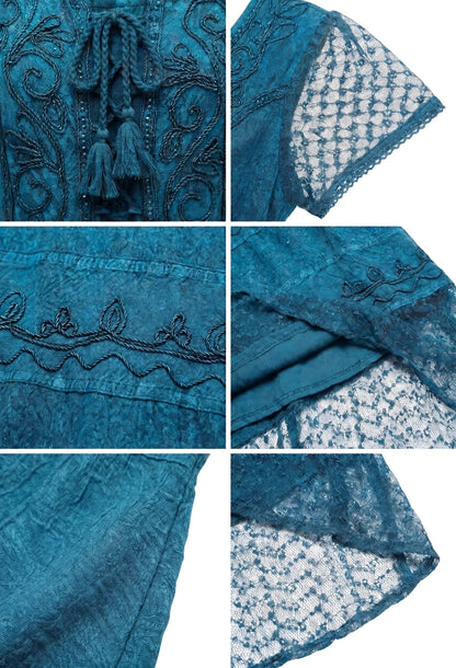 Sakkas Marigold Embroidered Fairy Dress