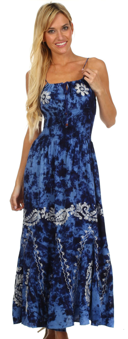 Sakkas Ariel Embroidered Batik Dress