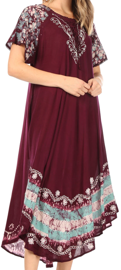 Sakkas Sara Batik CaftanTank Dress / Cover Up