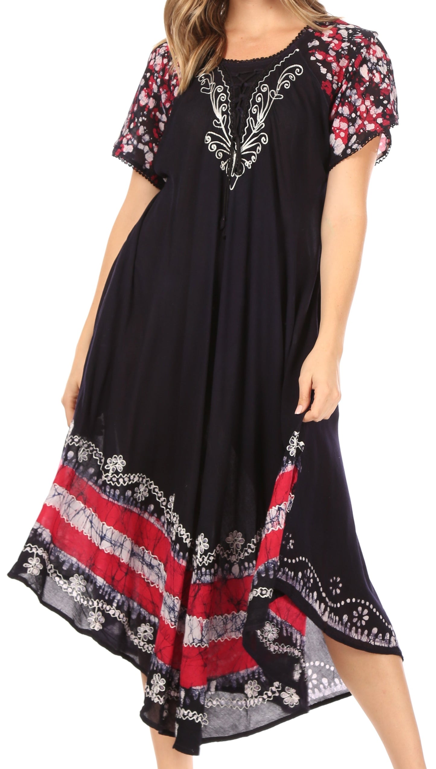 Sakkas Sara Batik CaftanTank Dress / Cover Up