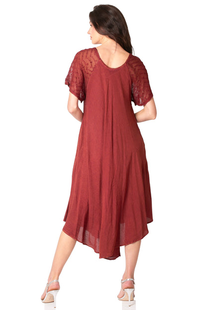 Sakkas Kai Palm Tree Caftan Tank Dress / Cover Up