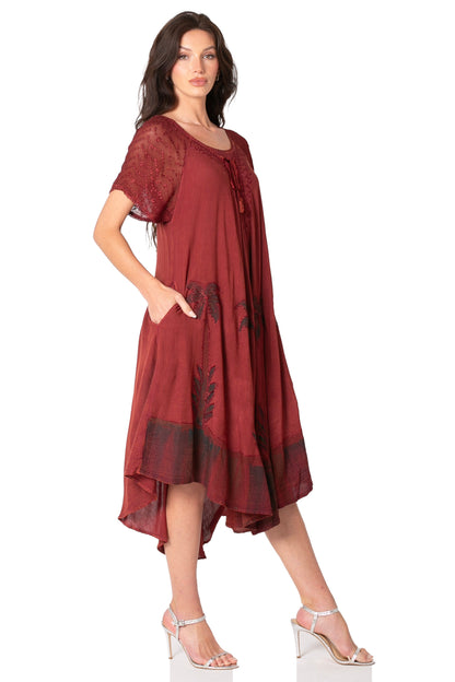 Sakkas Kai Palm Tree Caftan Tank Dress / Cover Up