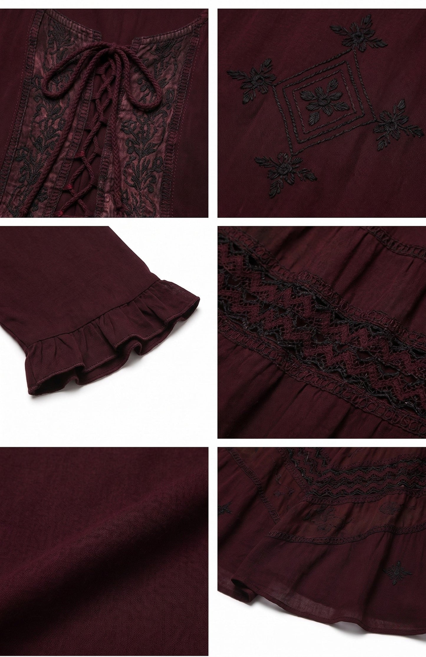 Sakkas Mirabel Stonewashed Corset Style Floral Emboridery Kimono Sleeve Dress