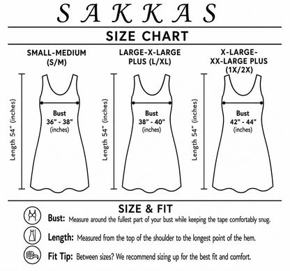 Sakkas Stella Long Tank Top Adjustable Caftan Corset Dress With Embroidery