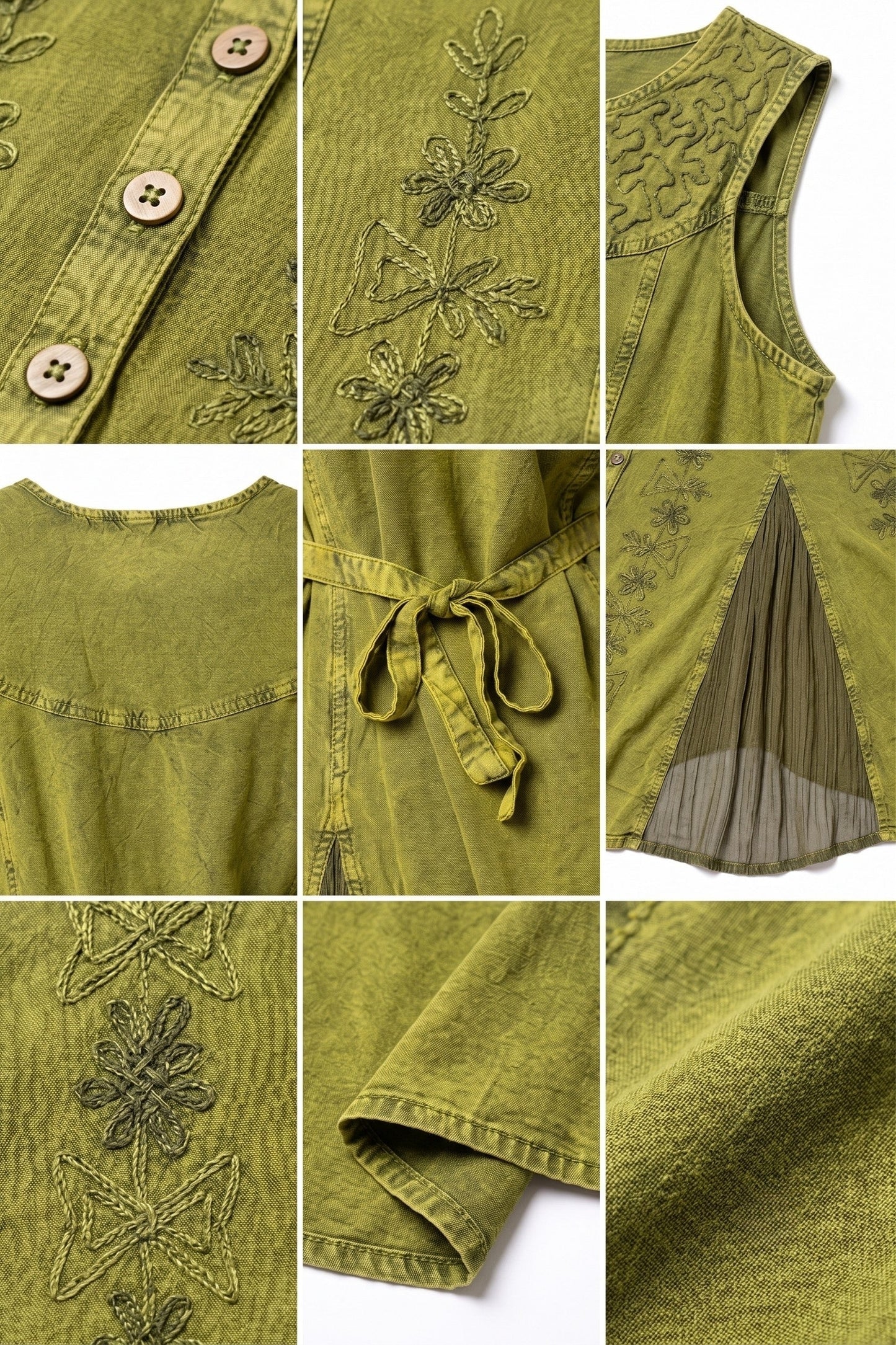 Sakkas Beverlee Embroidered Button Down Sleeveless Caftan Dress