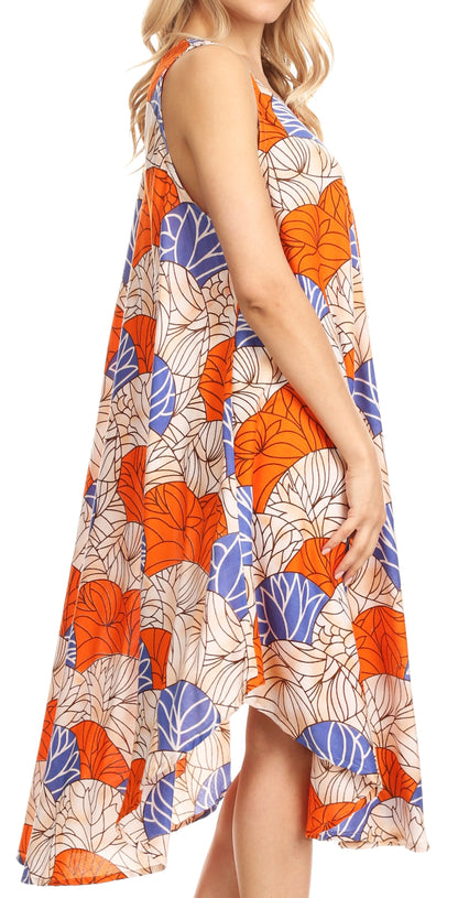 Sakkas Mikaela Summer Flowy Caftan Dress Cover-up Light & Casual